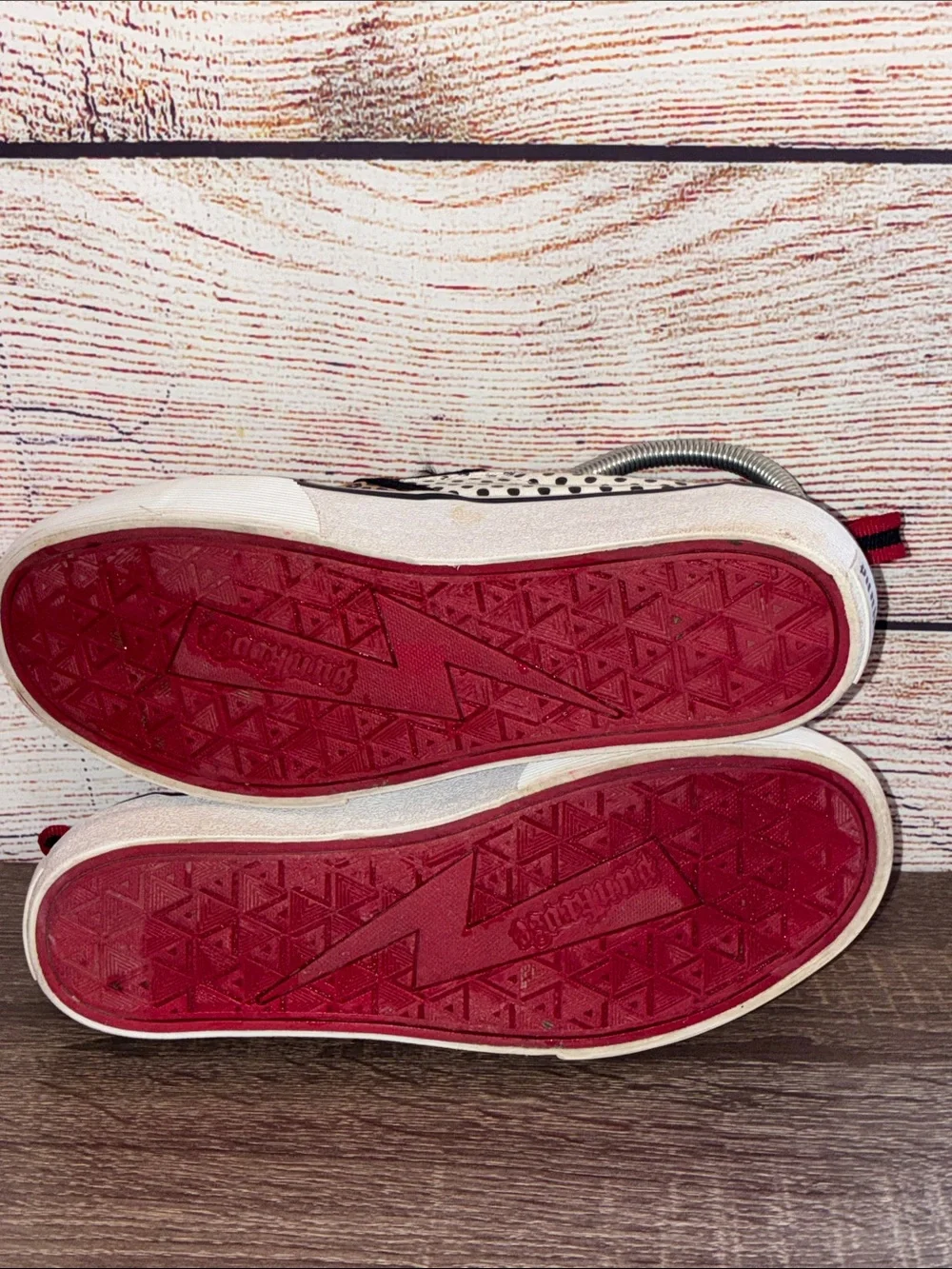 Y2K Punkrose (sketchers) Leopard Print Slip-On Sneakers in Tan and White7.5